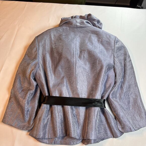 Adrianna Papell Evening Essentials Blazer Grey Rayon Blend Women's Size 10 - Picture 5 of 5